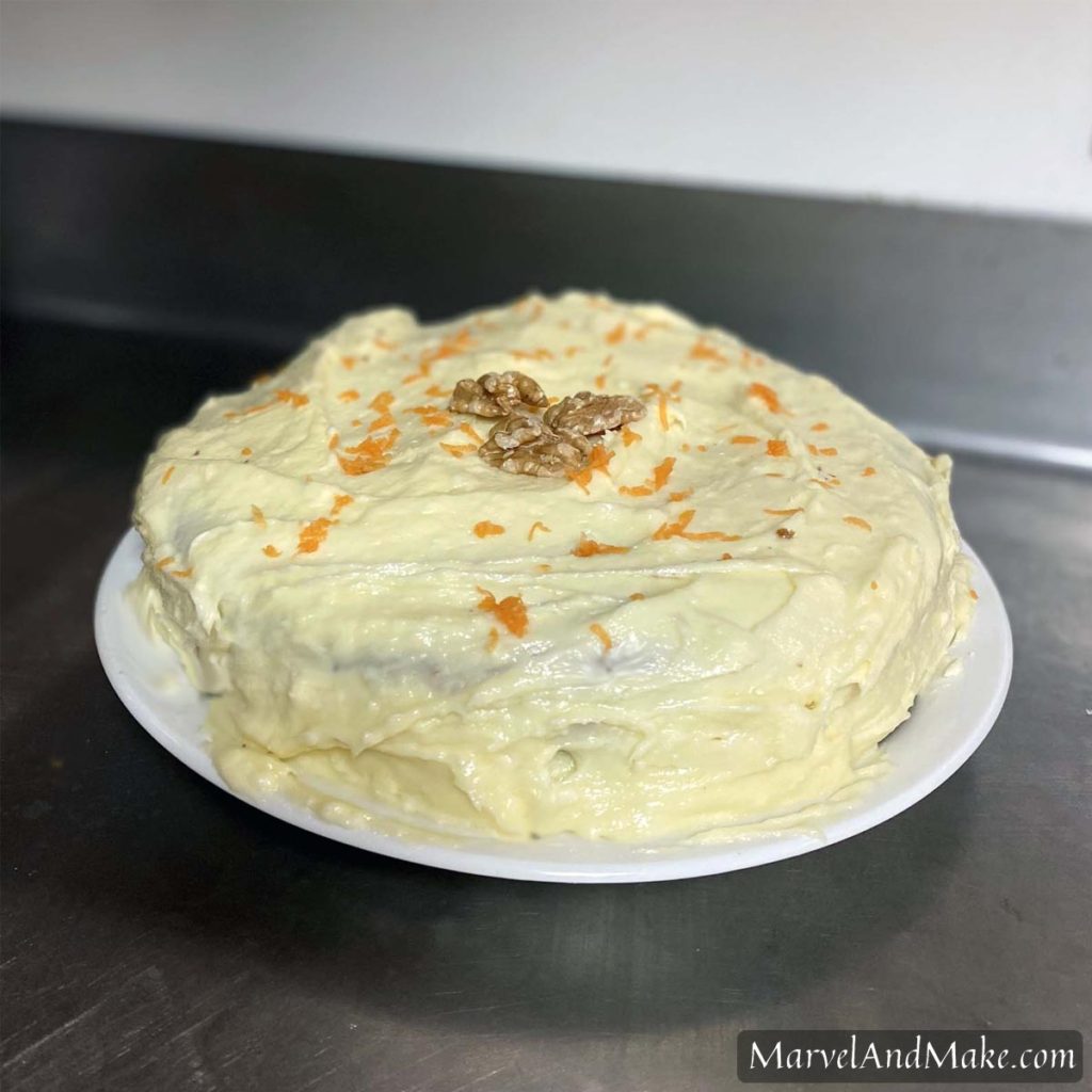 Carrot Cake Whole Grain Carrot Cake recipe from Marvel & Make at marvelandmake.com