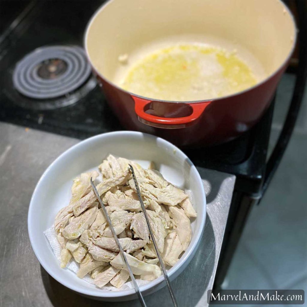 Healthy Chicken Pad Thai recipe from Marvel & Make at marvelandmake.com