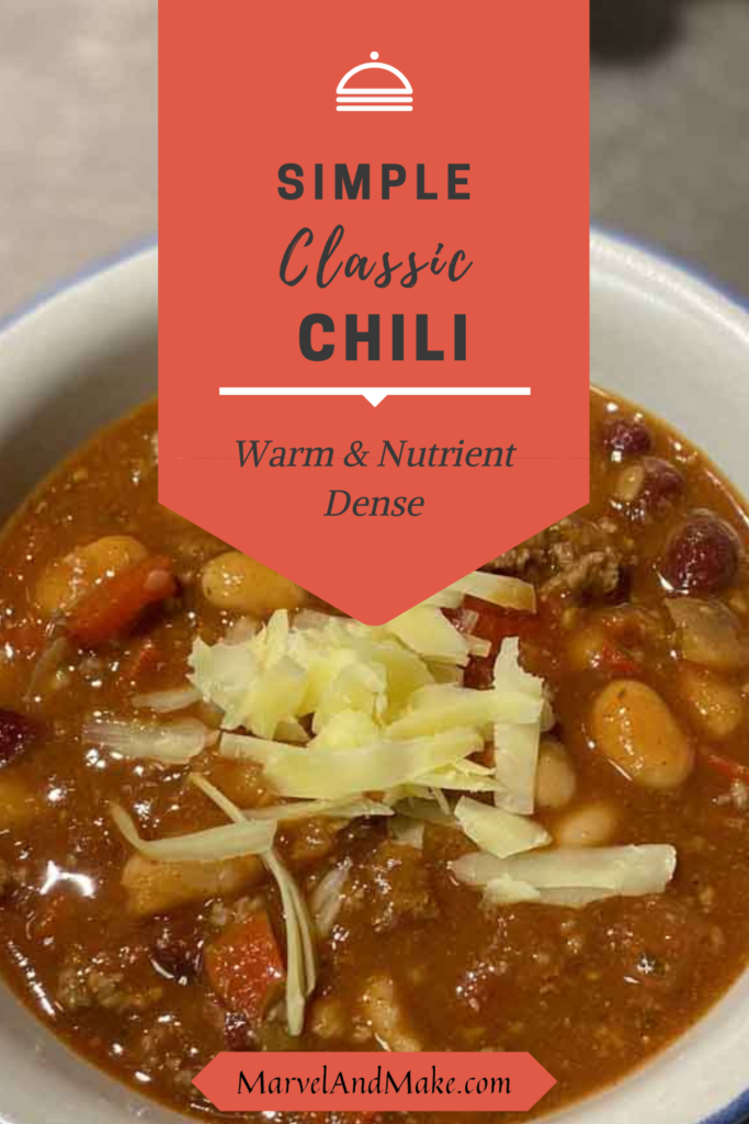 Classic Chili from Marvel & Make at marvelandmake.com