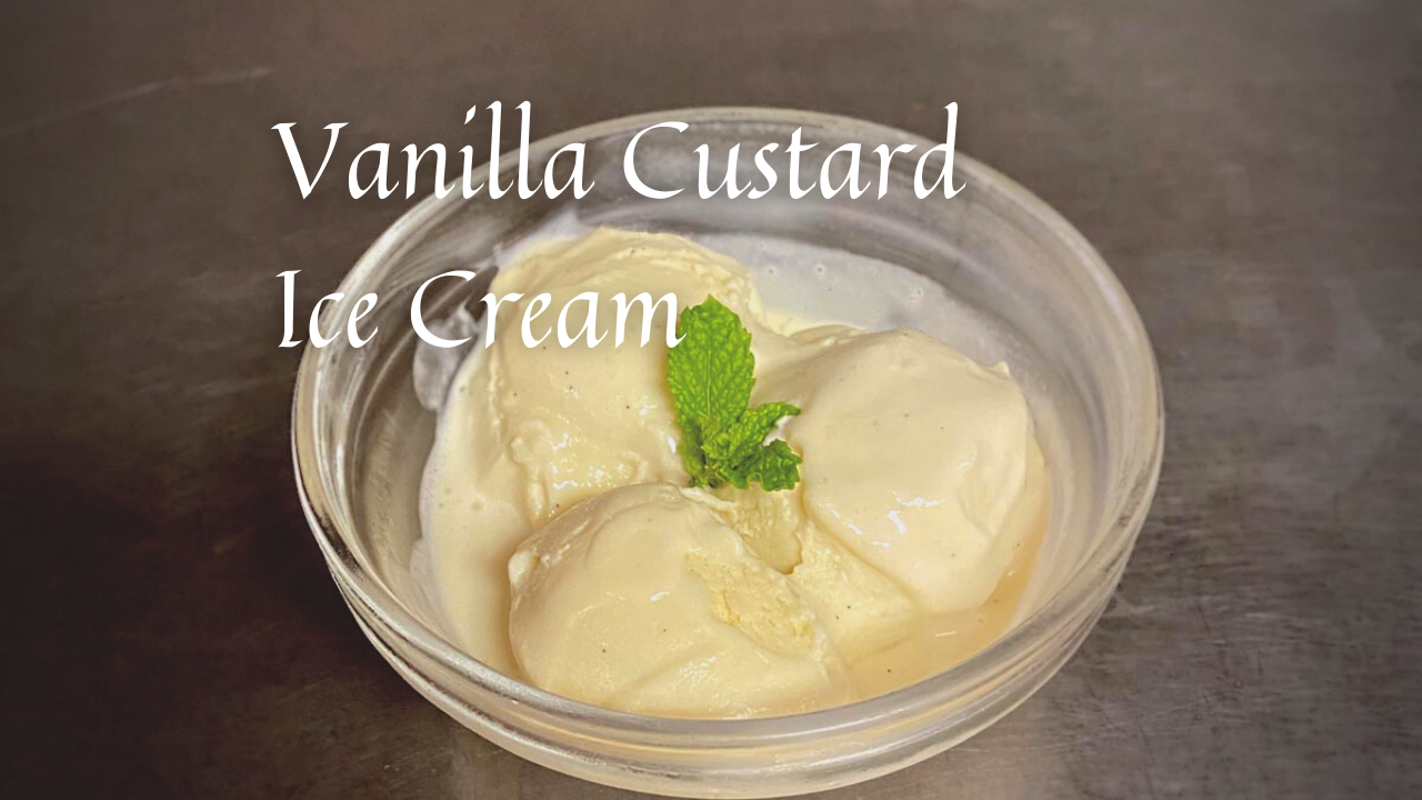 Vanilla Custard Ice Cream made from Raw Milk & Eggs Marvel & Make