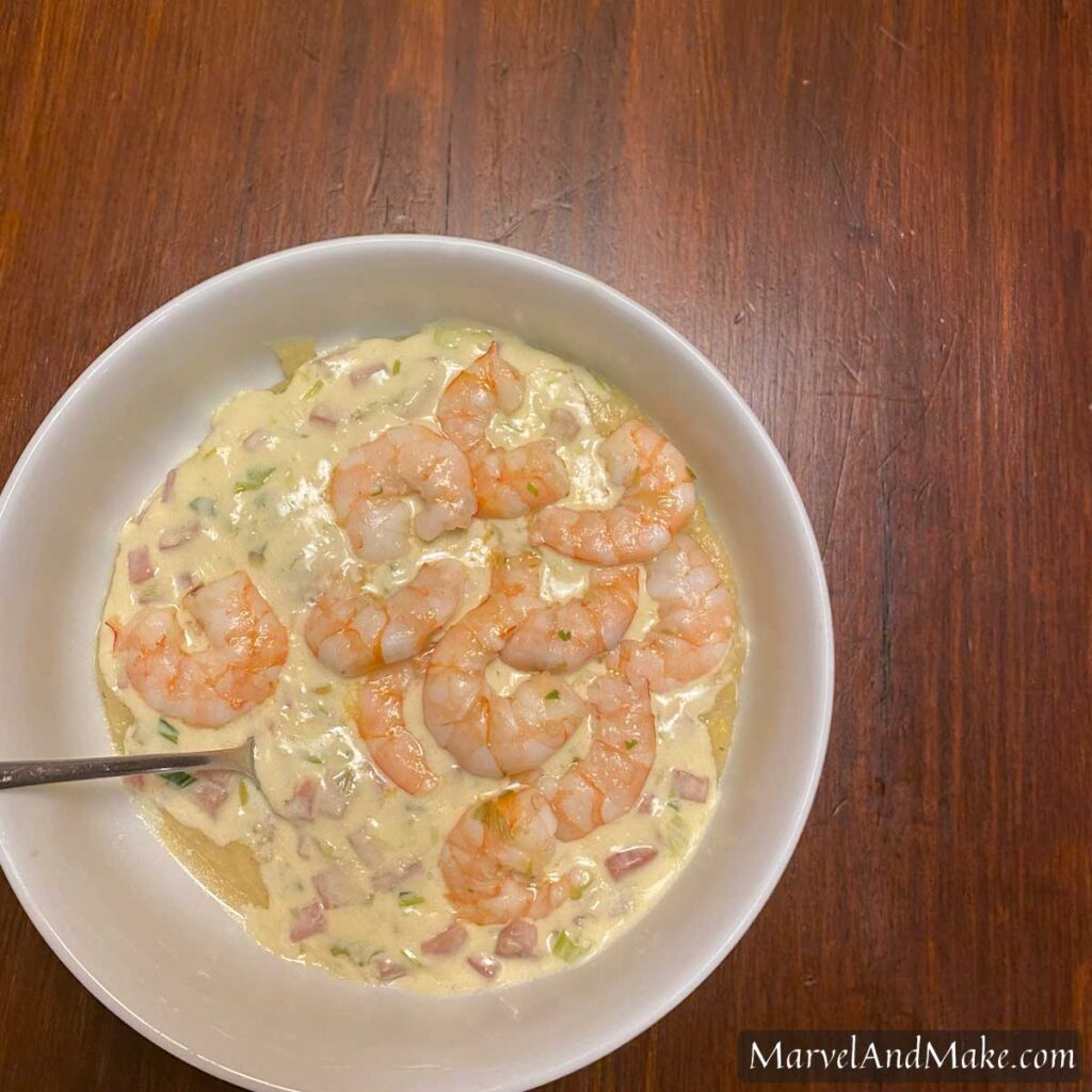 Creamy Shrimp and Grits by Marvel & Make at marvelandmake.com