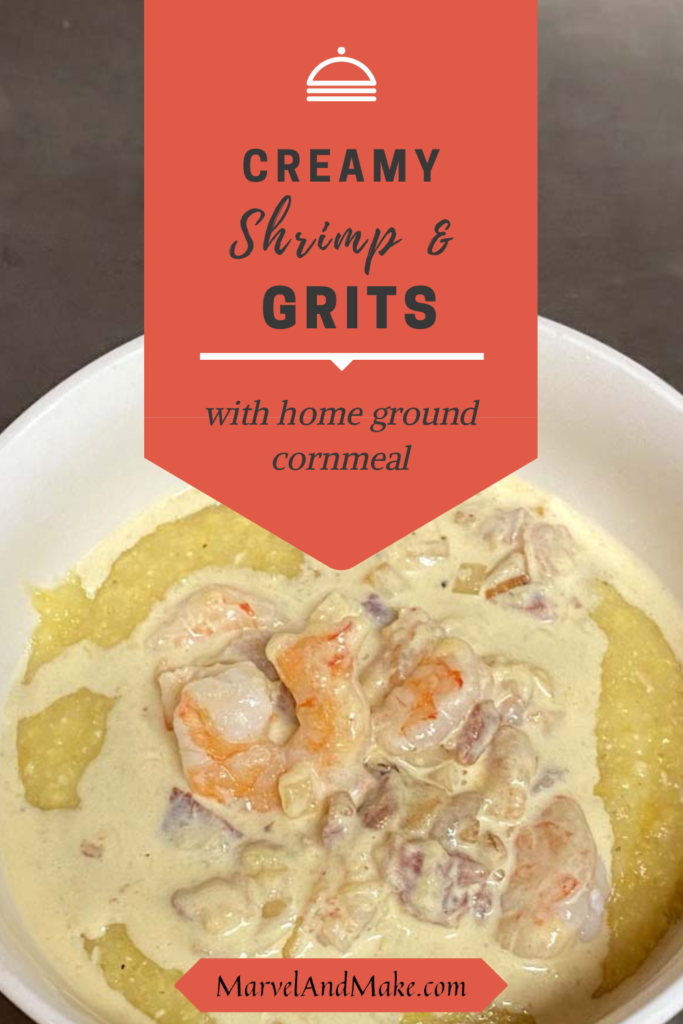 Creamy Shrimp and Grits by Marvel & Make at marvelandmake.com