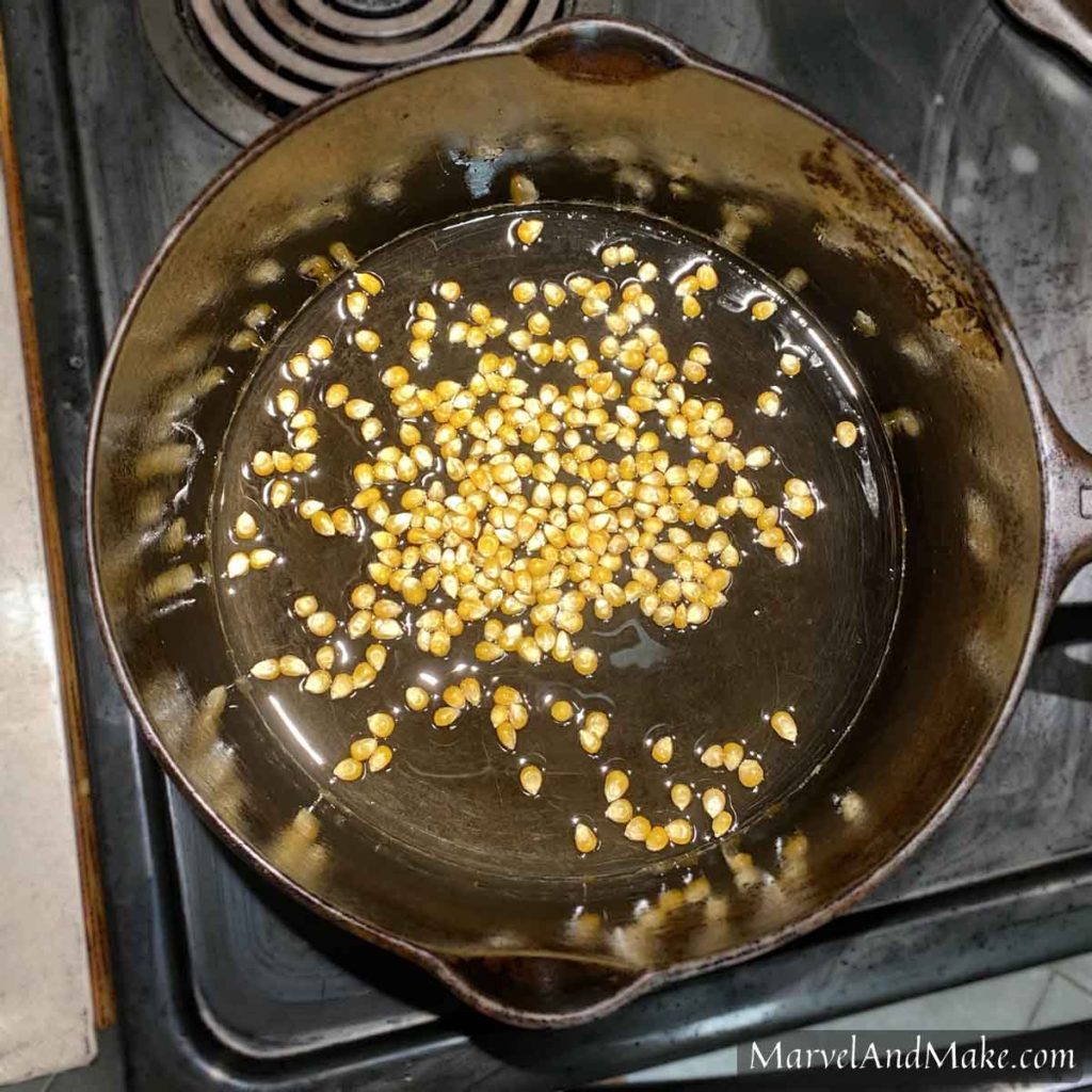 Stovetop popcorn by Marvel & Make at marvelandmake.com