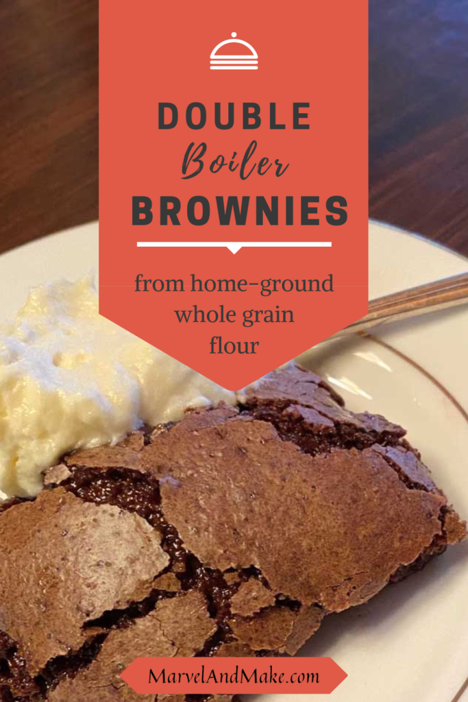 Double Boiler Brownies by Marvel & Make at marvelandmake.com
