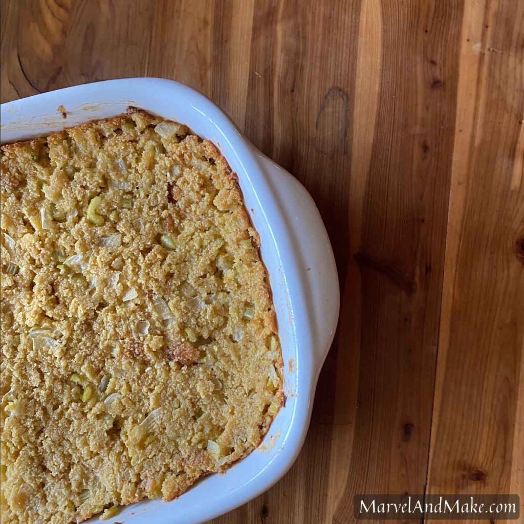 Cornbread Dressing by Marvel & Make at marvelandmake.com