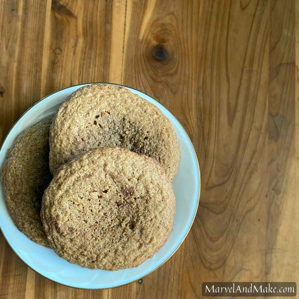 Einkorn Snickerdoodle Cookies by Marvel & Make at marvelandmake.com