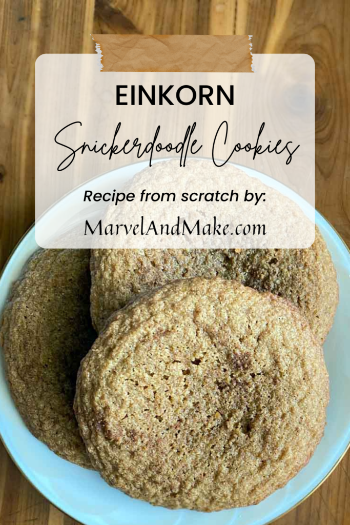 Einkorn Snickerdoodle Cookies by Marvel & Make at marvelandmake.com