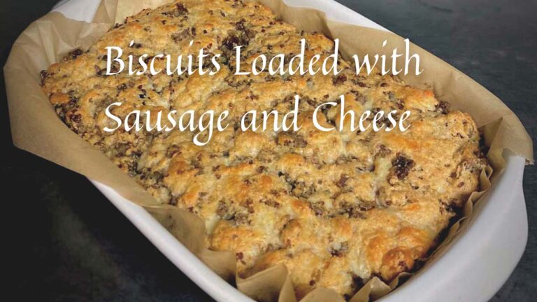 Biscuits Loaded with Sausage and Cheese: the Perfect Healthy Breakfast from Marvel & Make at marvelandmake.com
