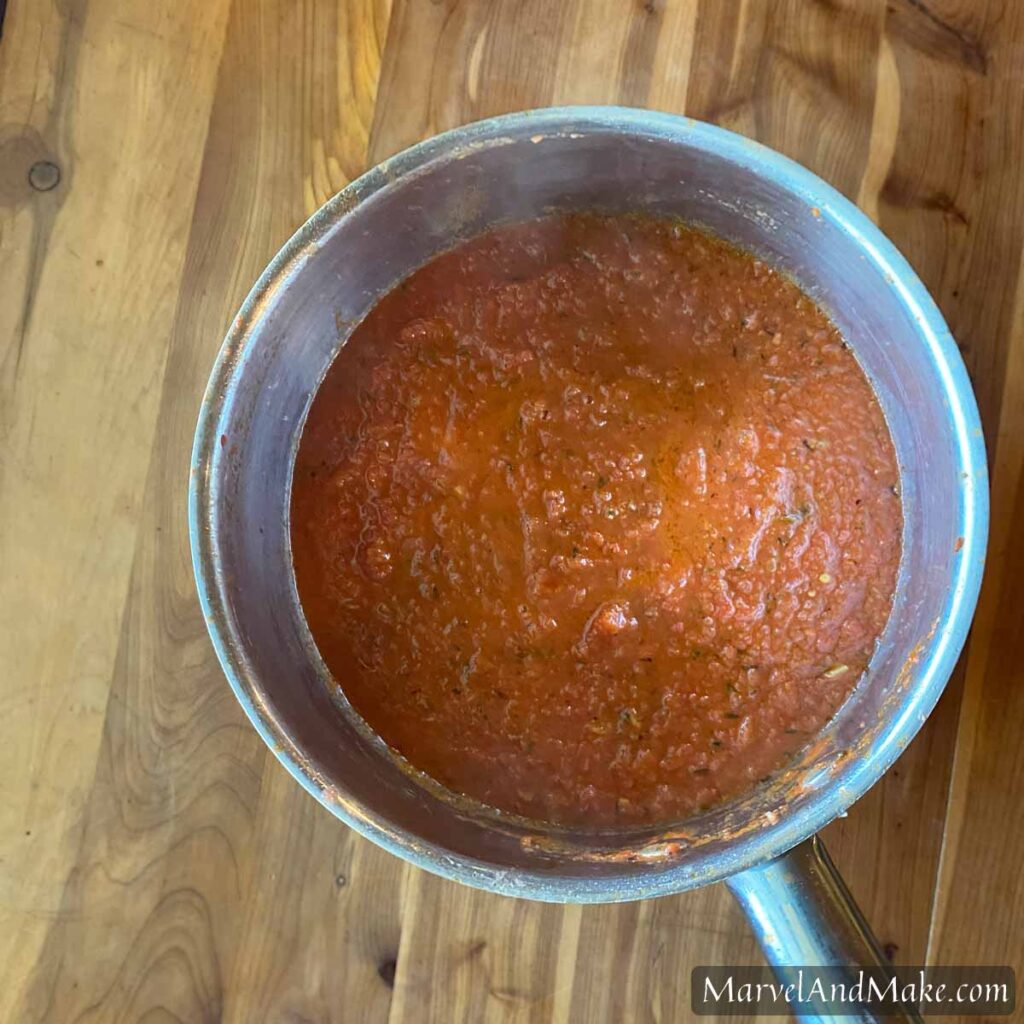 Homemade Pizza Tomato Sauce by Marvel & Make at Marvelandmake.com