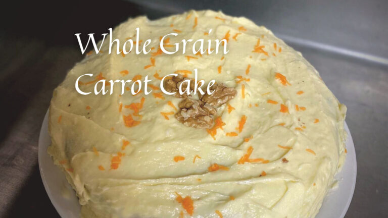 Whole Grain Carrot Cake with Fresh Milled Wheat from Marvel & Make at www.marvelandmake.com