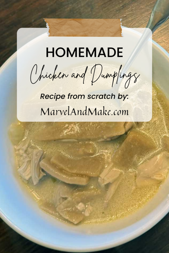 Homemade Chicken and Dumplings from Marvel and Make
